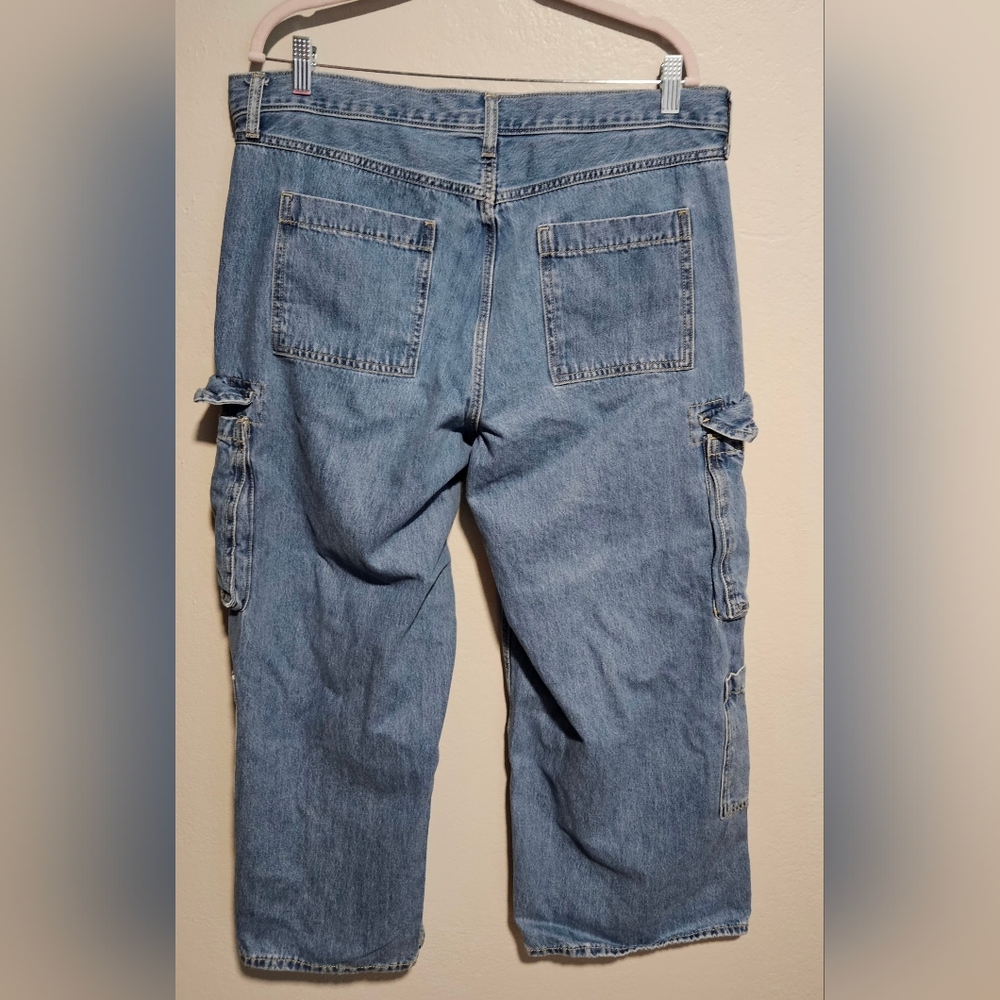 Old Navy Blue Flare Wide Leg Jeans - Picture 4 of 11